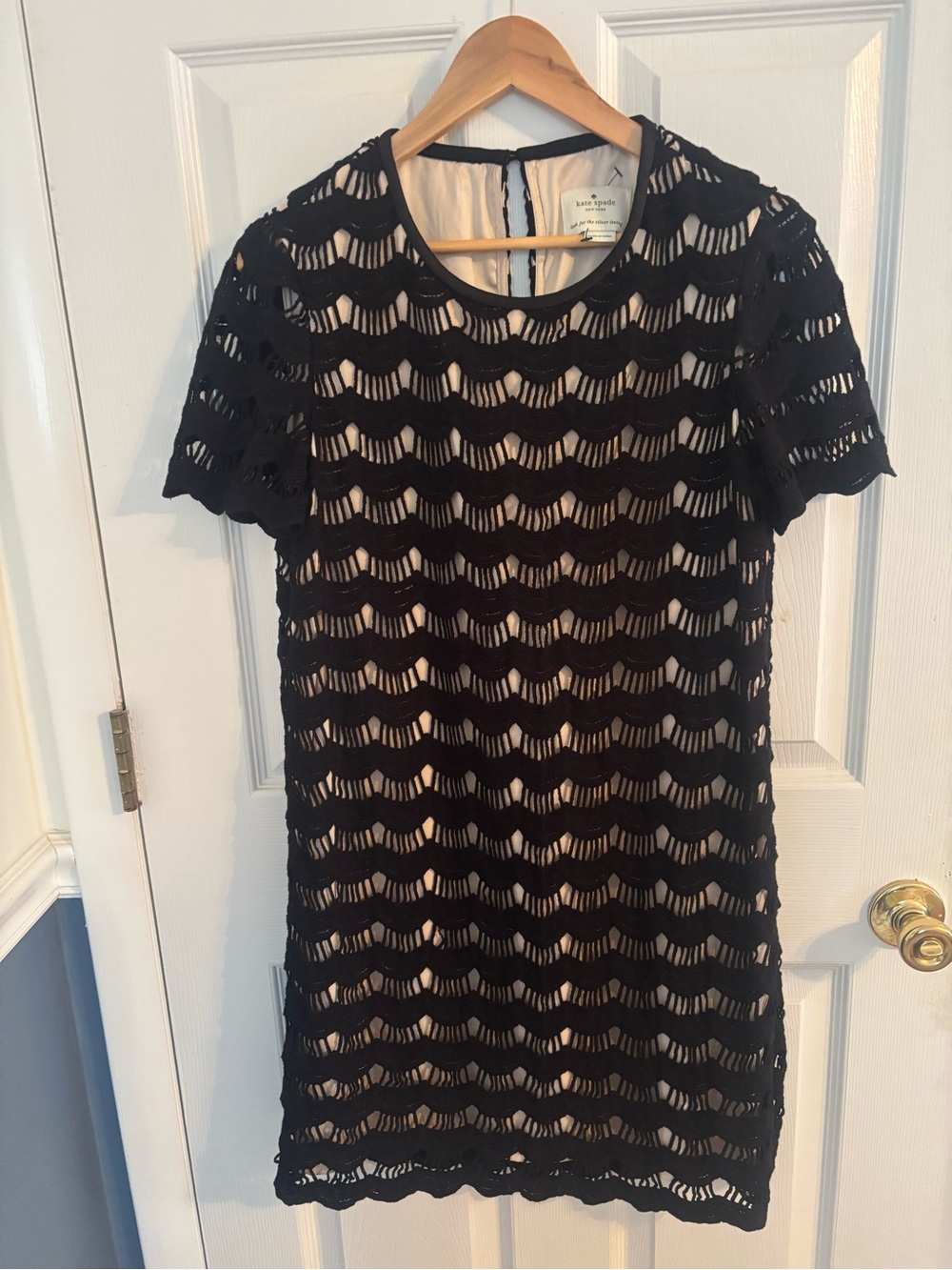 Kate Spade Virginia Scalloped Lace/Crochet Dress Size 10